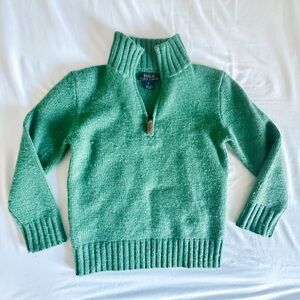 Polo by Ralph Lauren Green Half-Zip Boys Sweater, size 6